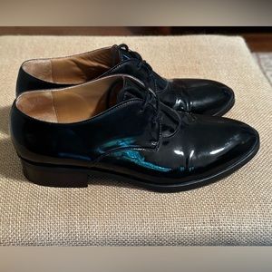 Women’s patent leather lace up, Sz 39 Made in Italy